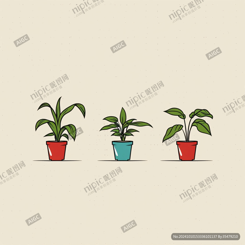 卡通綠植盆栽