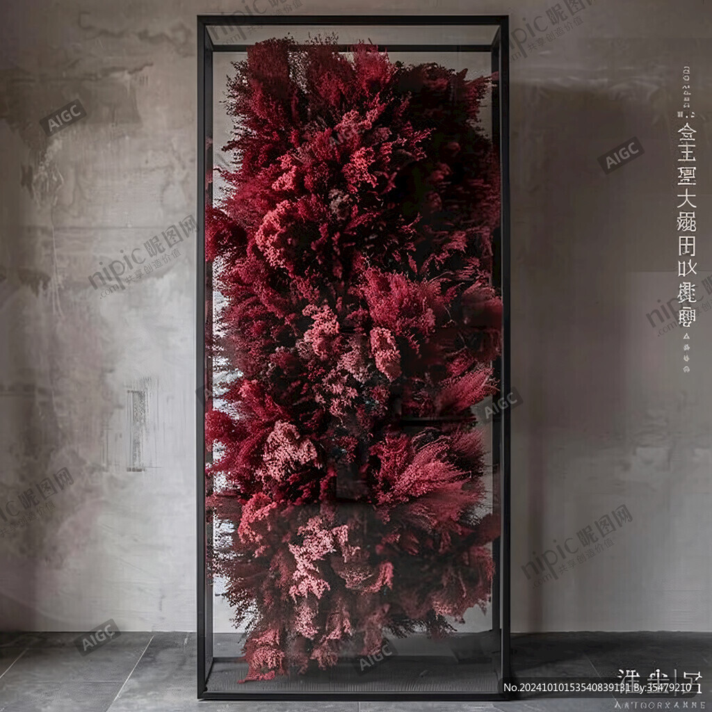花瓣網紗屏風