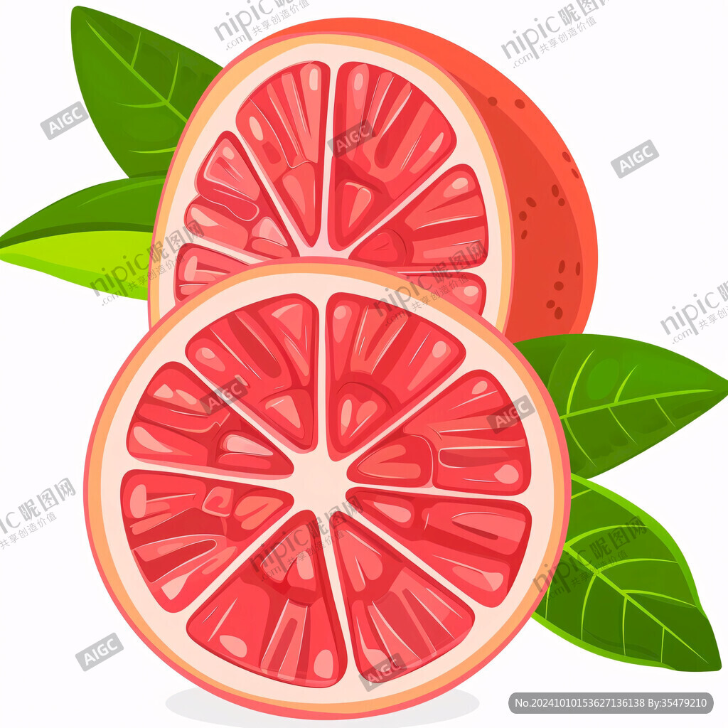 紅心柚子插畫(huà)