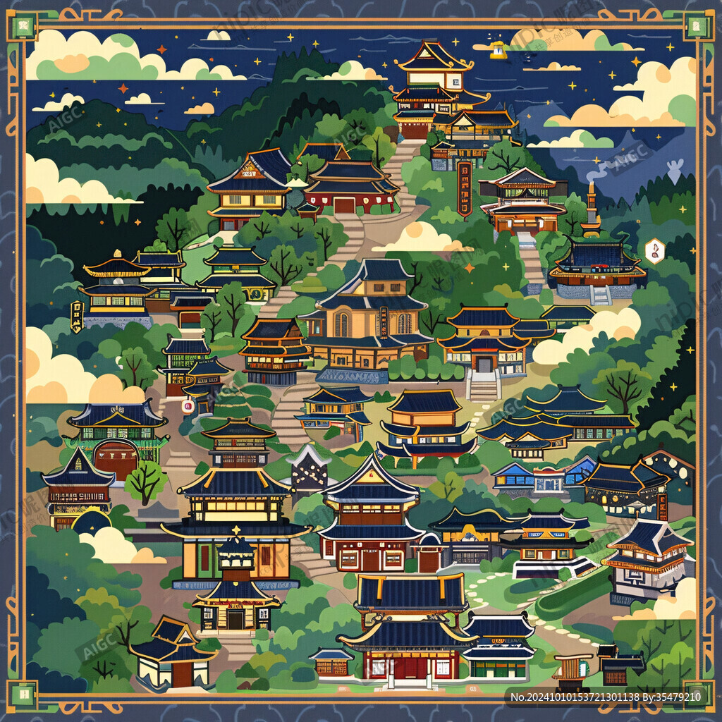 景區(qū)插畫