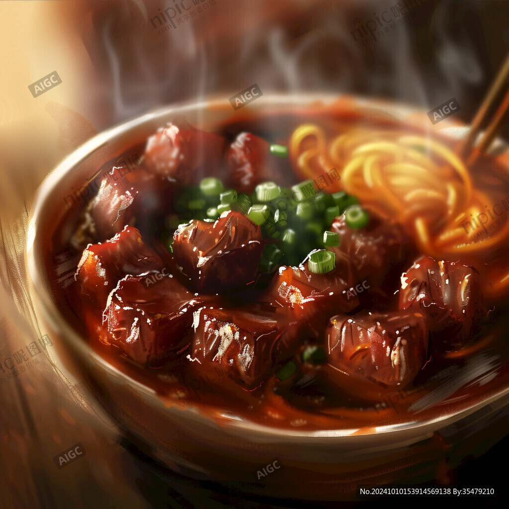 紅燒牛肉面插畫(huà)