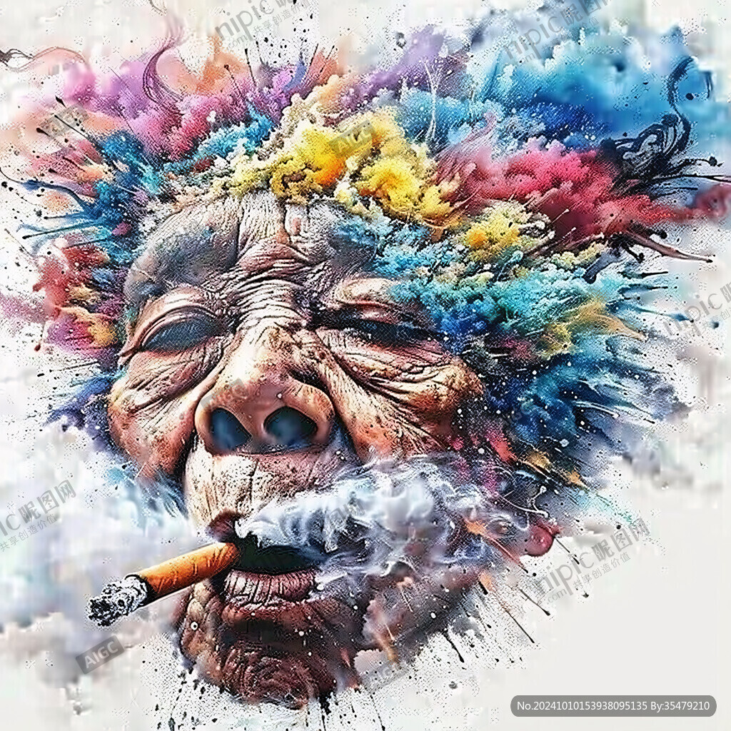 創(chuàng)意插畫時尚潑墨畫