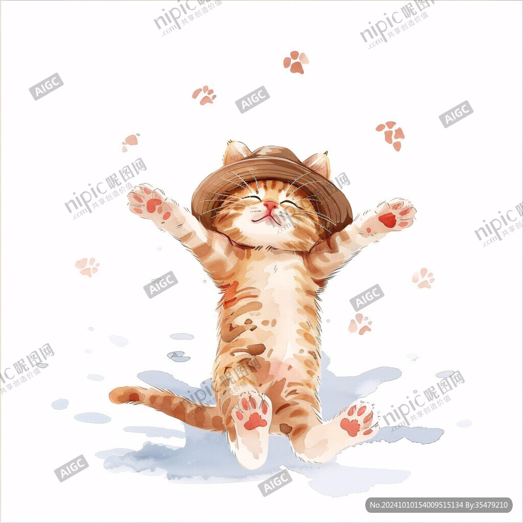 躺在沙發(fā)上的小貓插畫