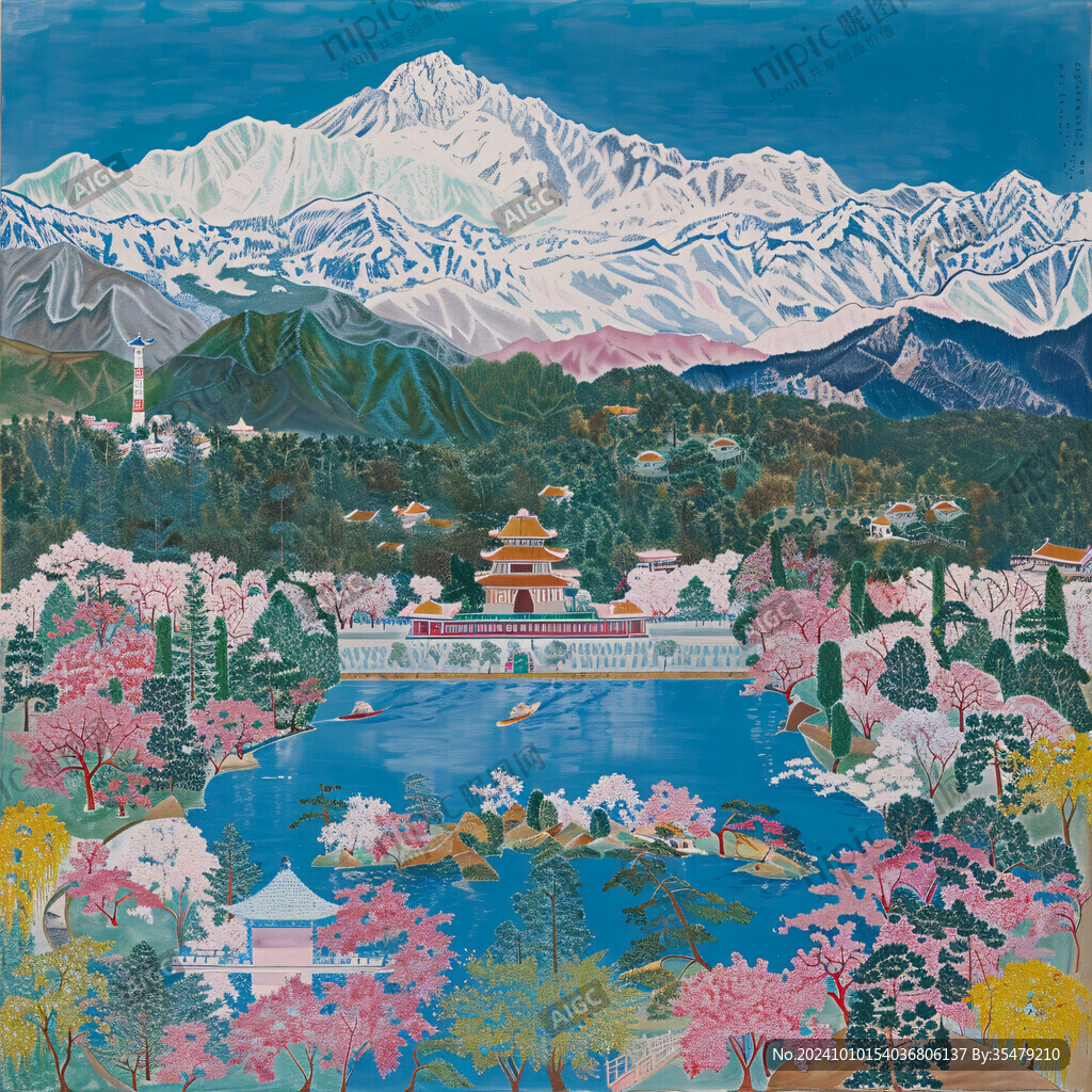 避暑山莊插畫