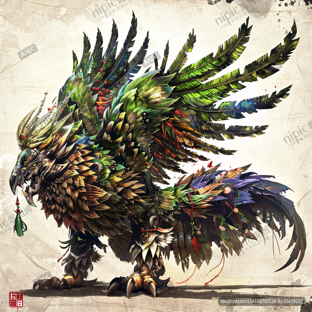 古典風格老鷹插畫