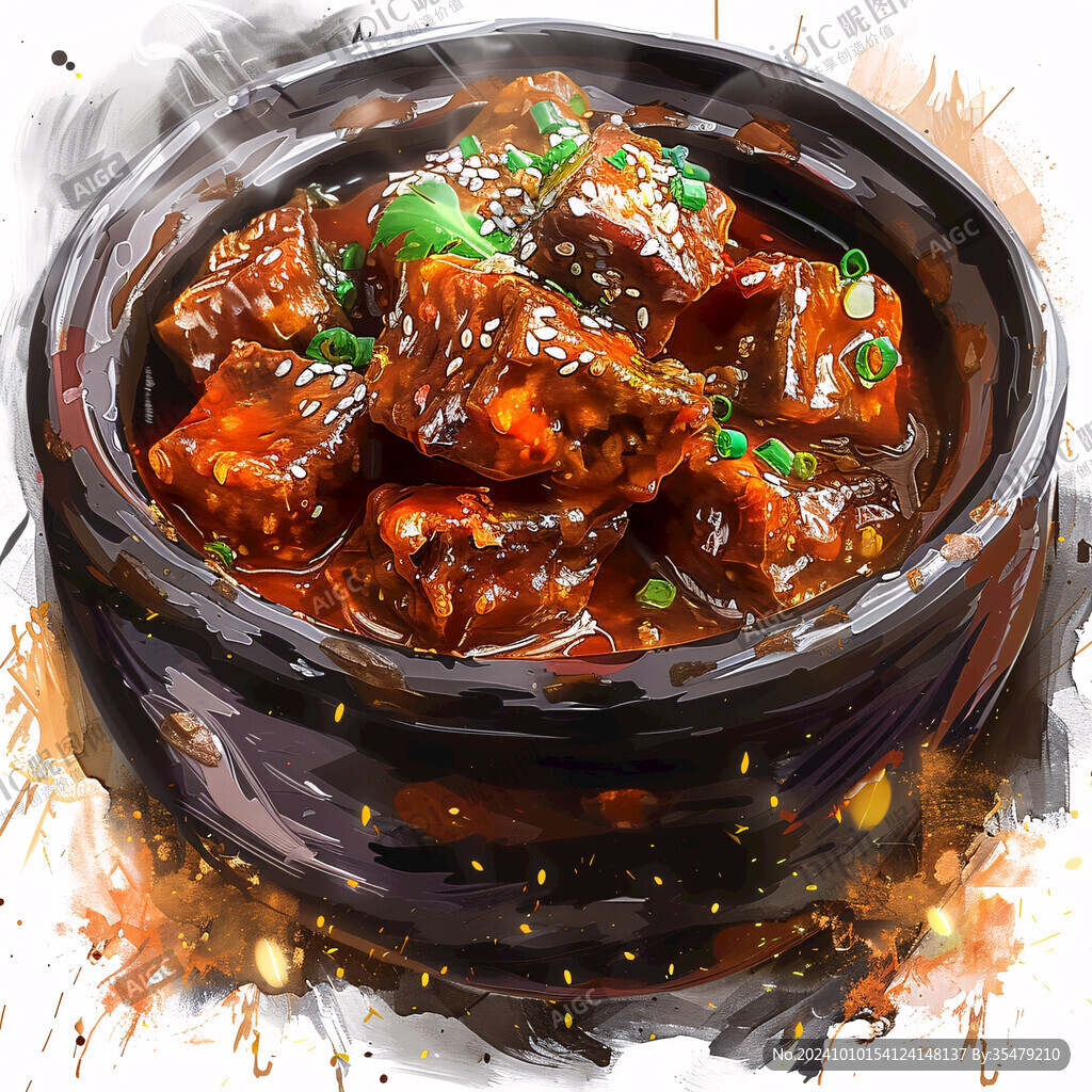 美食插畫中國美食