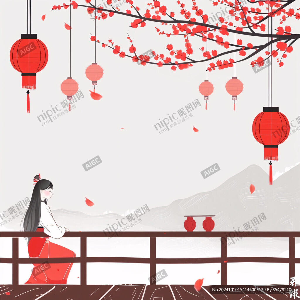 紅燈籠插畫
