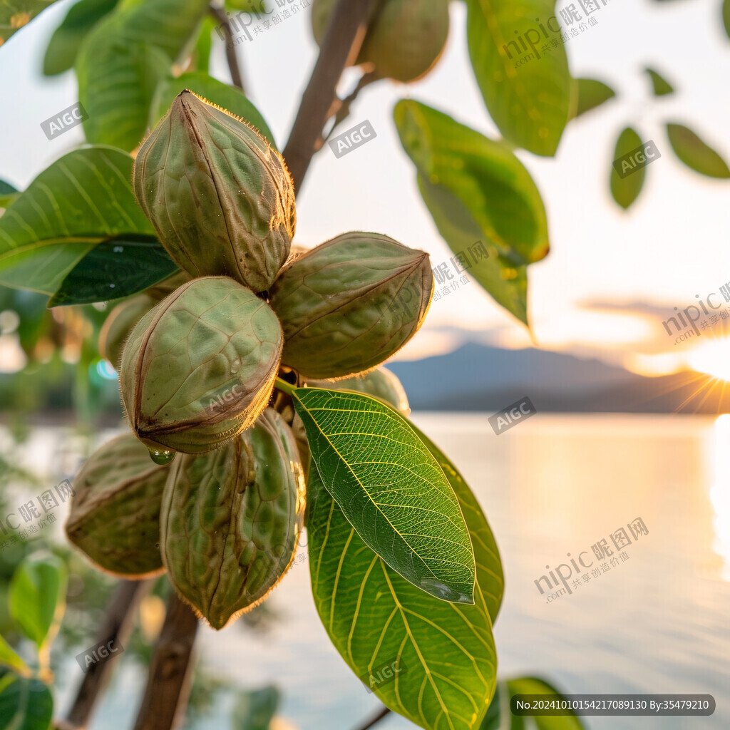 碧根果枝葉