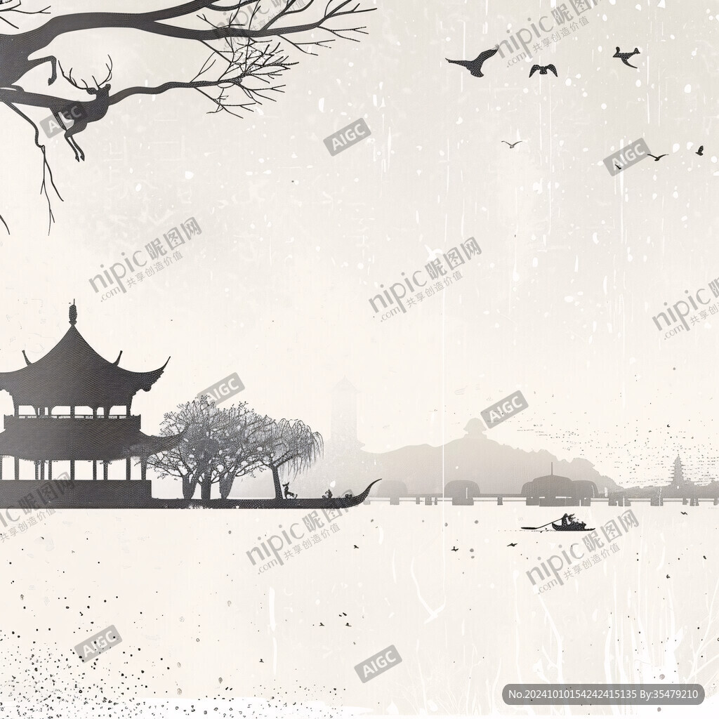 莫愁湖插畫