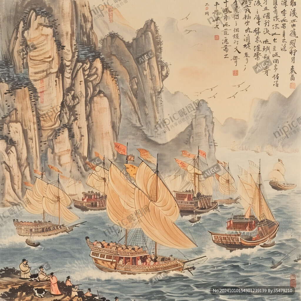 清代鄭和下西洋圖