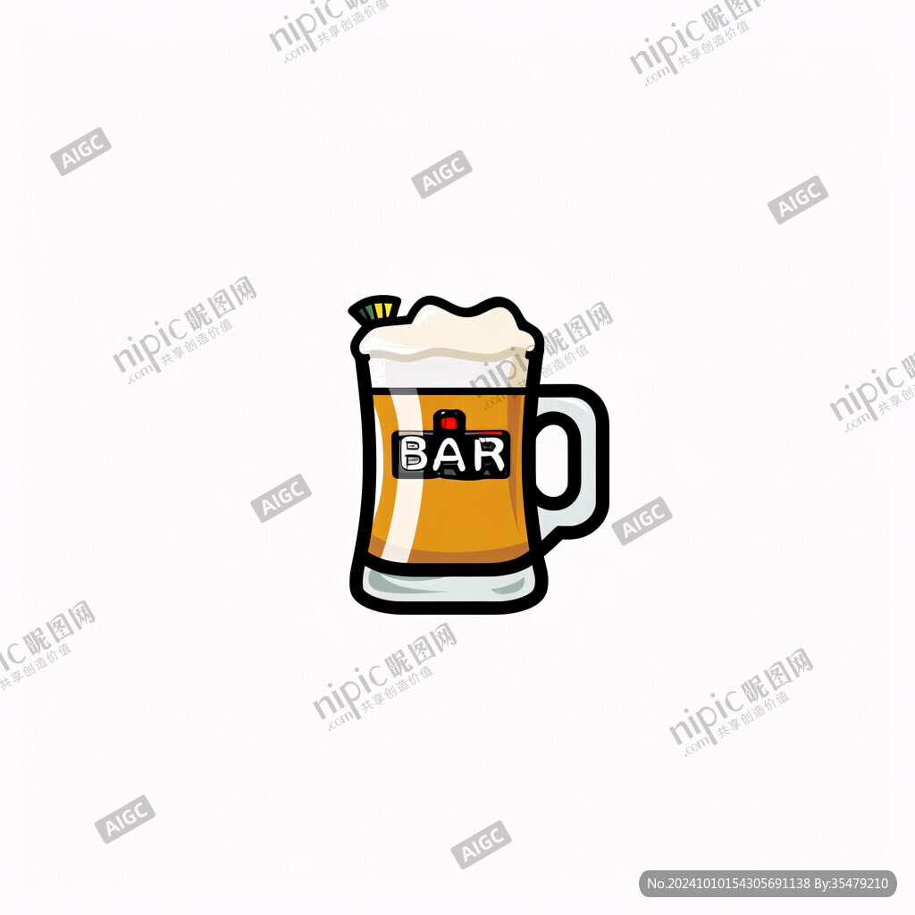 啤酒吧卡通形象