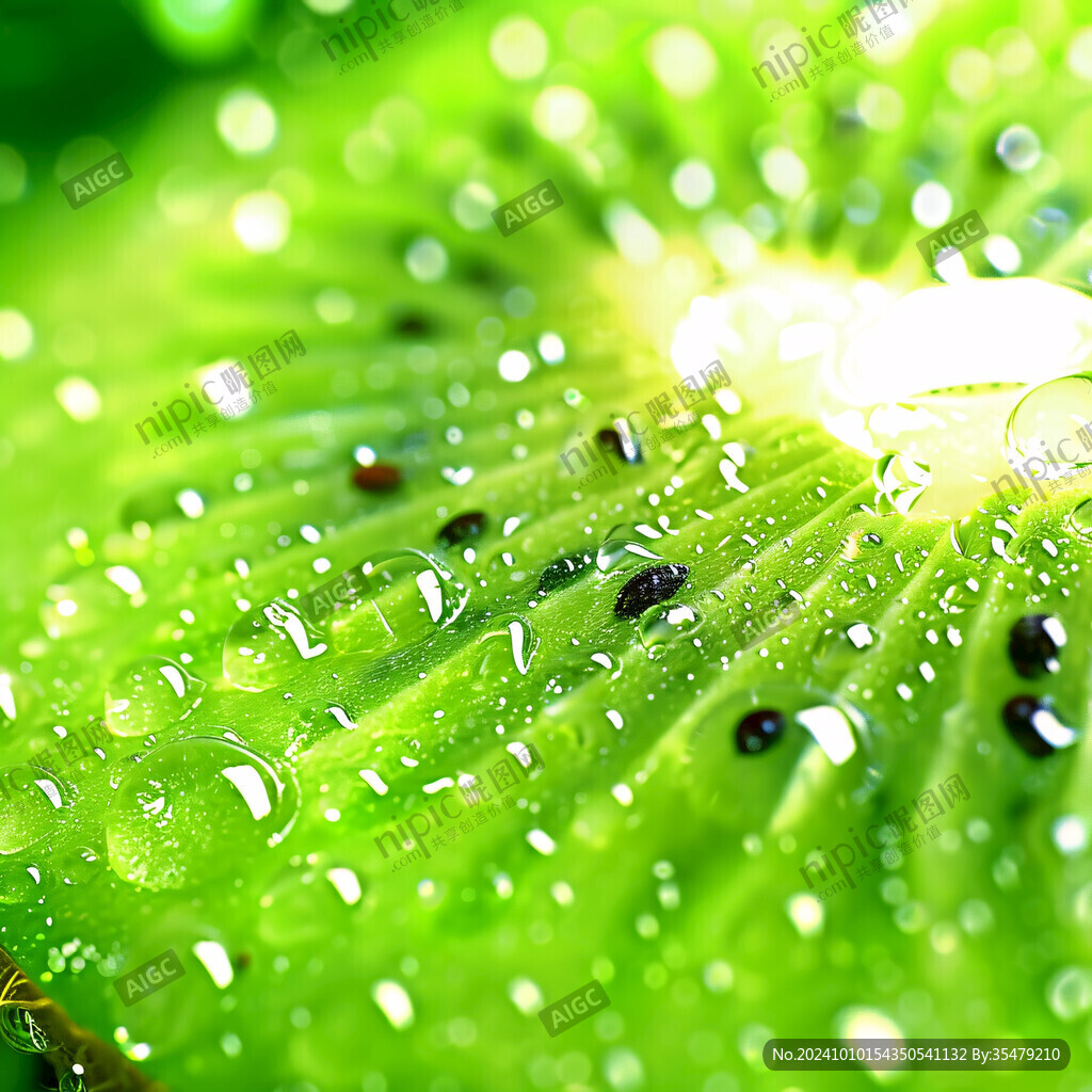 水滴雨露芋頭葉子