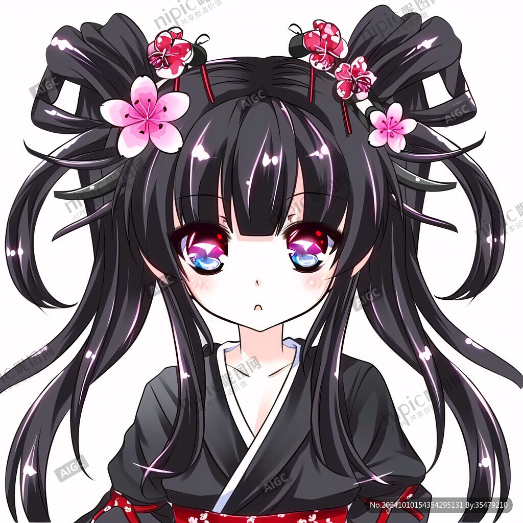 西梅卡通漢服女孩