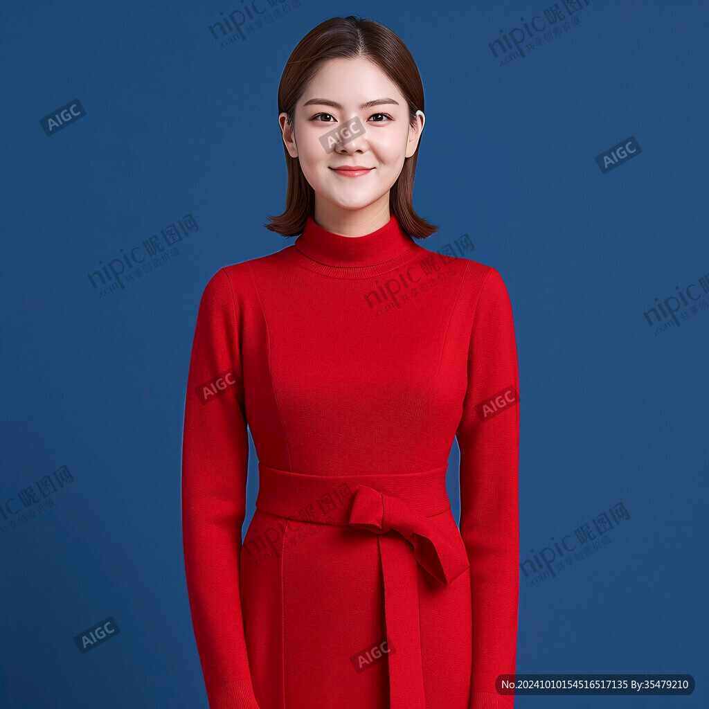 毛衣證件照素材