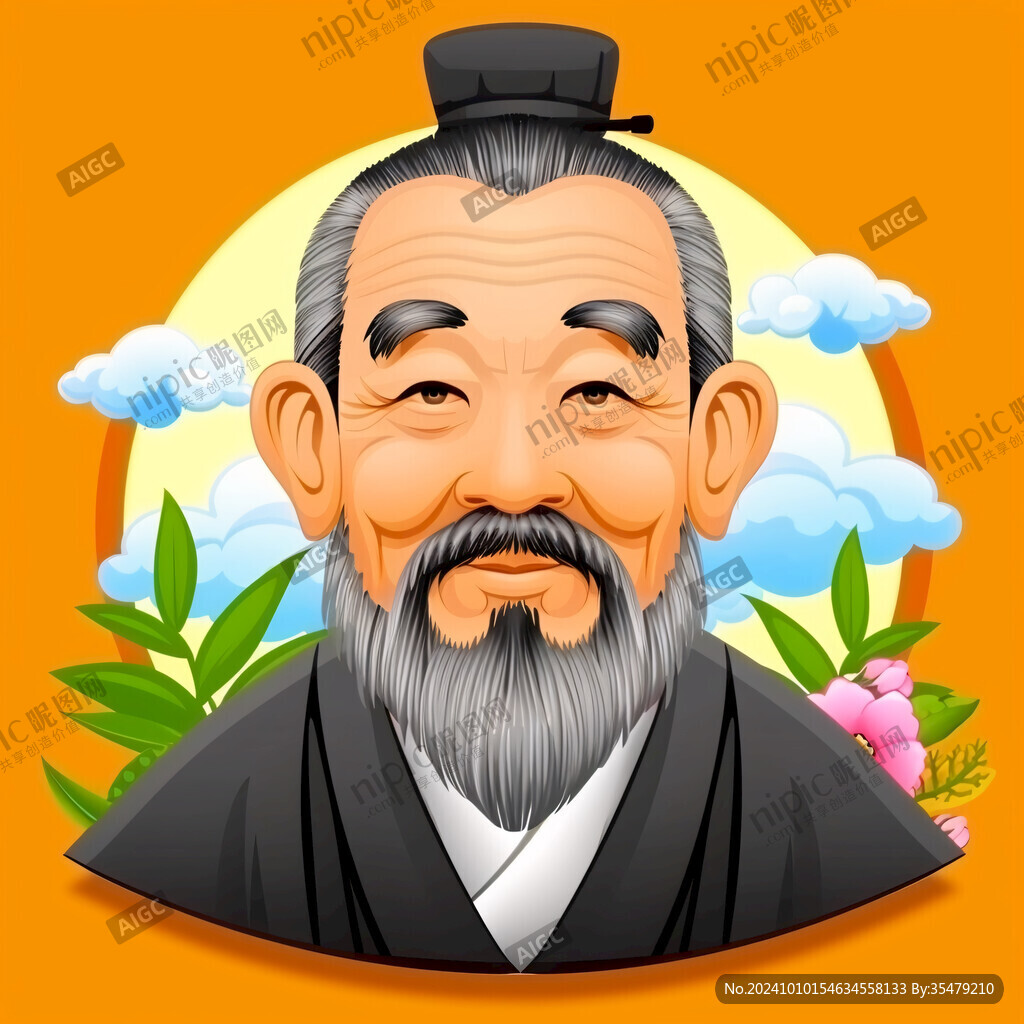 神醫華佗像老中醫