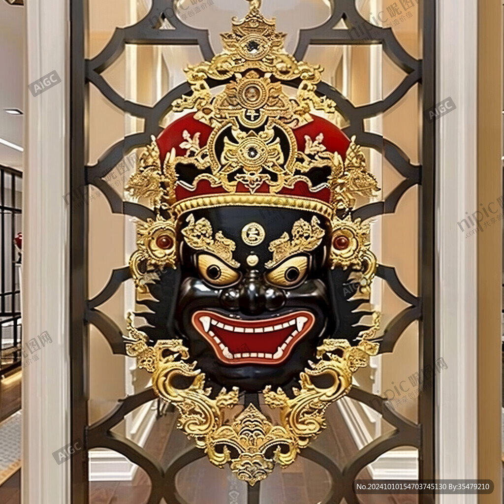 中式虎頭鐵門(mén)環(huán)