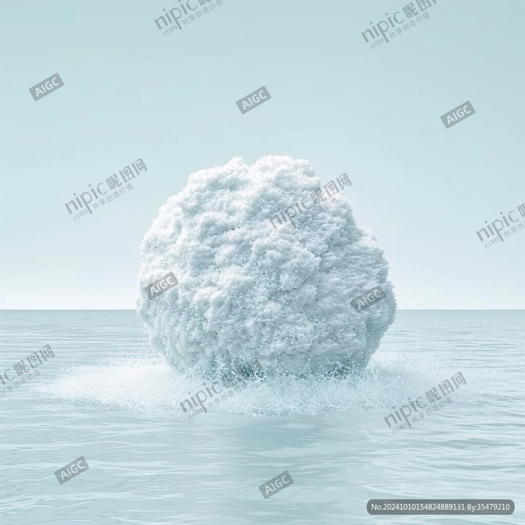 積雪河面雪包