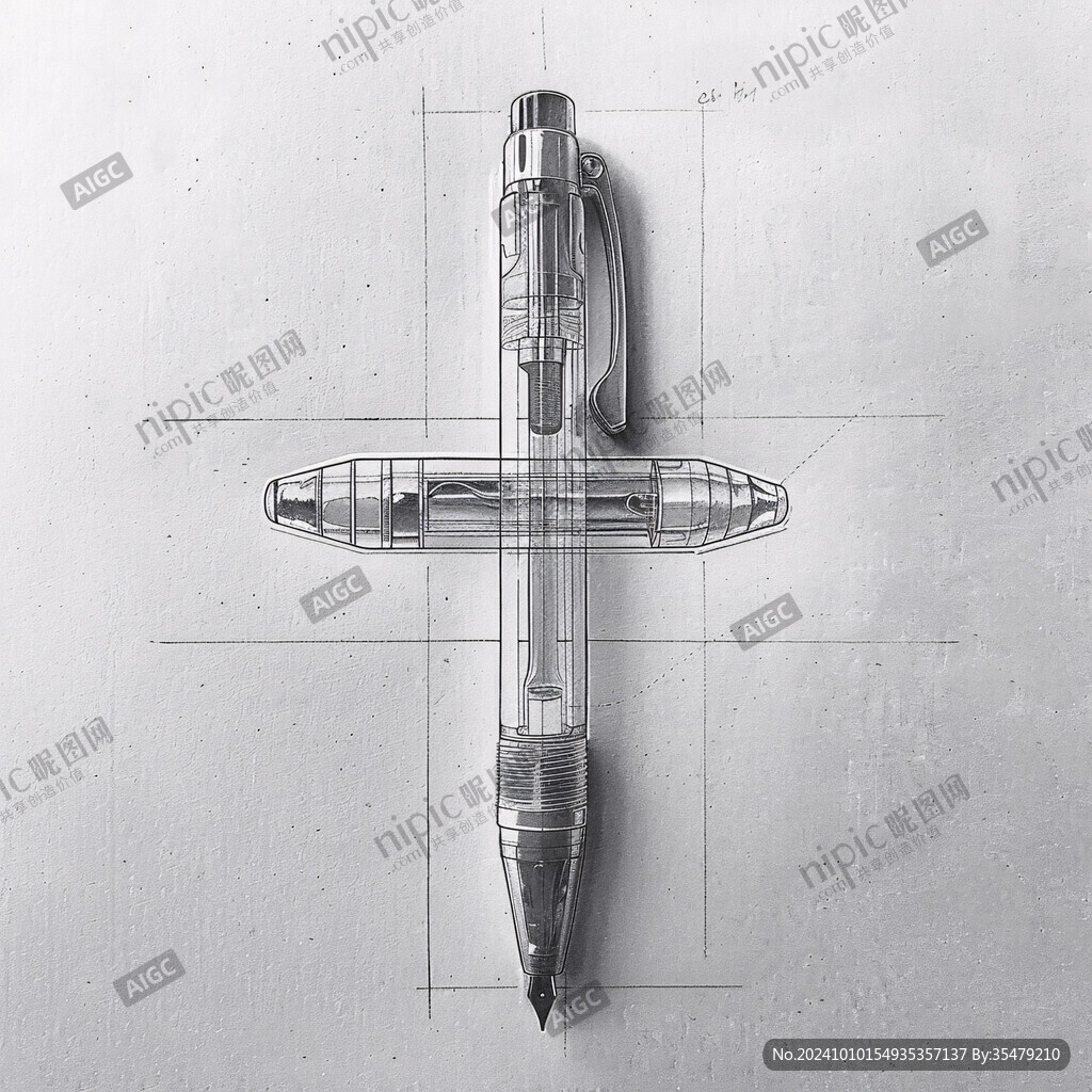 鋼筆寫實素描