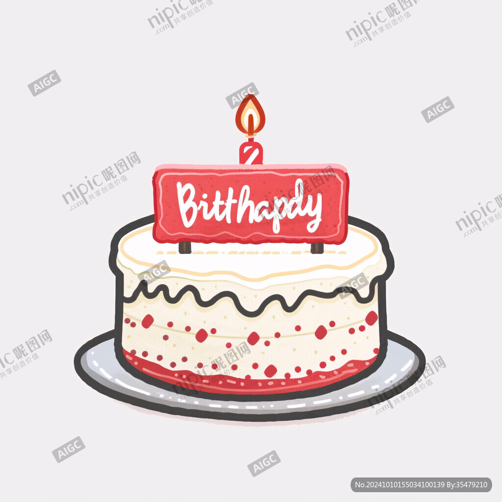 生日蛋糕手繪字