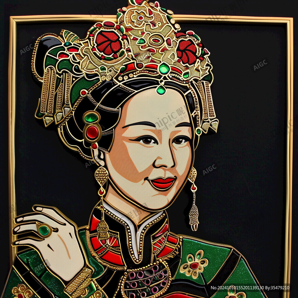 土家族美女插畫