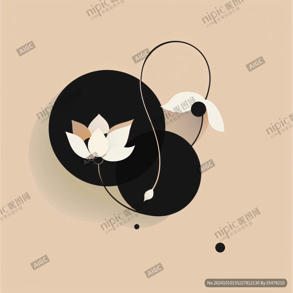 抽象荷花中國(guó)風(fēng)荷花