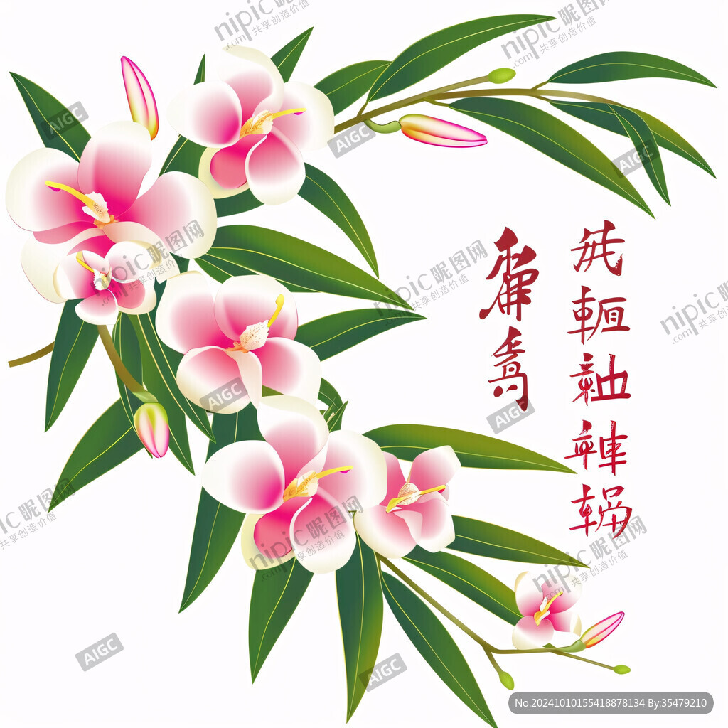 手繪鸞尾花海報素材
