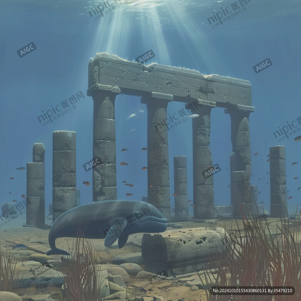 史前海洋生物場景