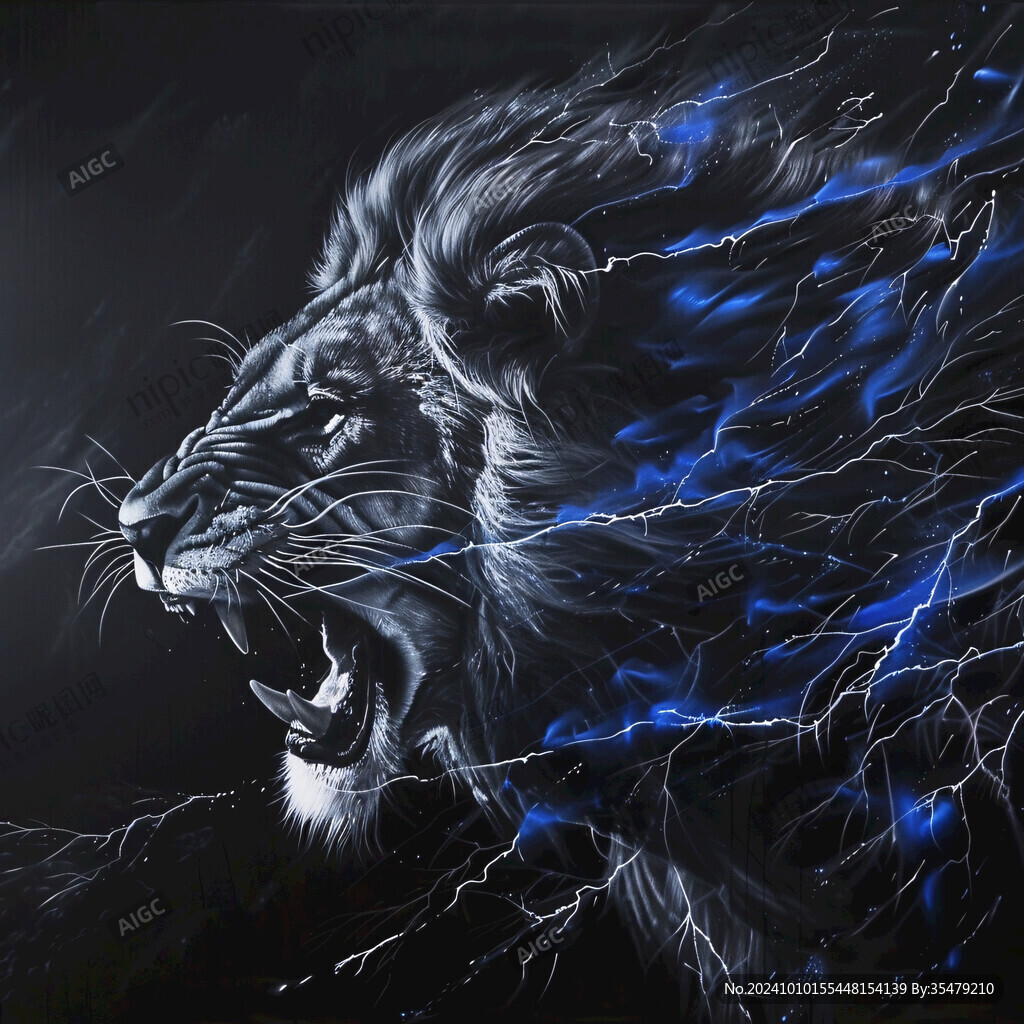 雄壯的動物插畫