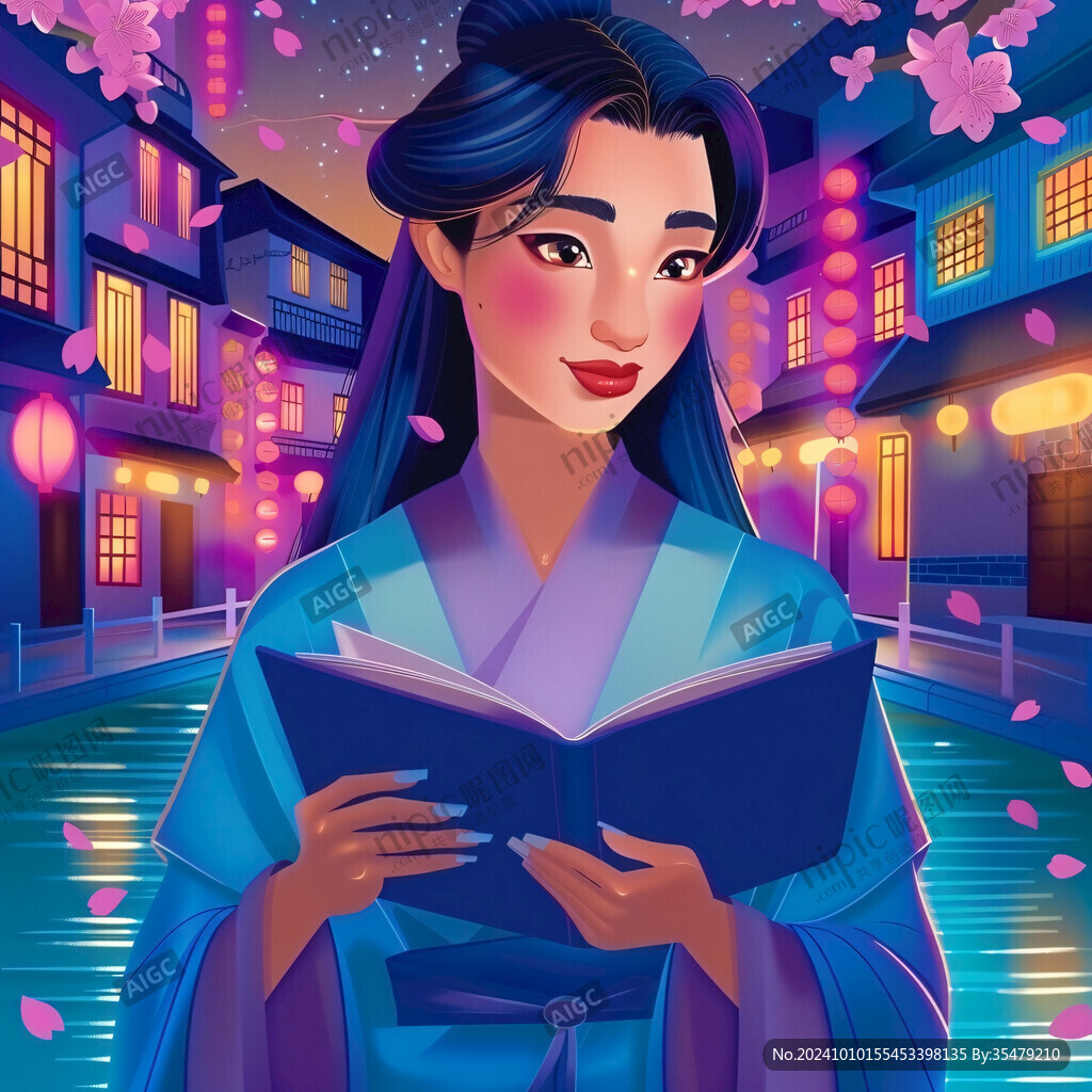 古典讀書女孩