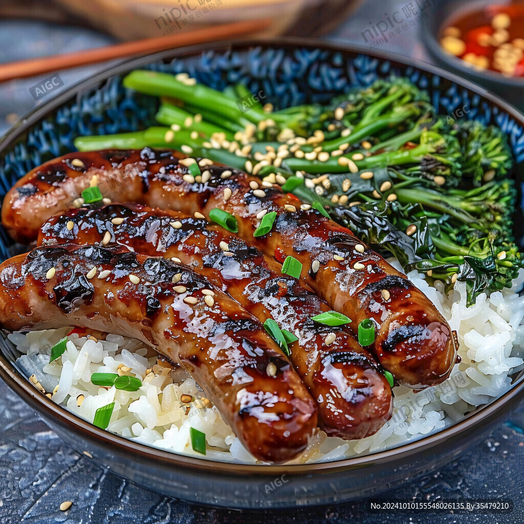 烤腸蓋飯