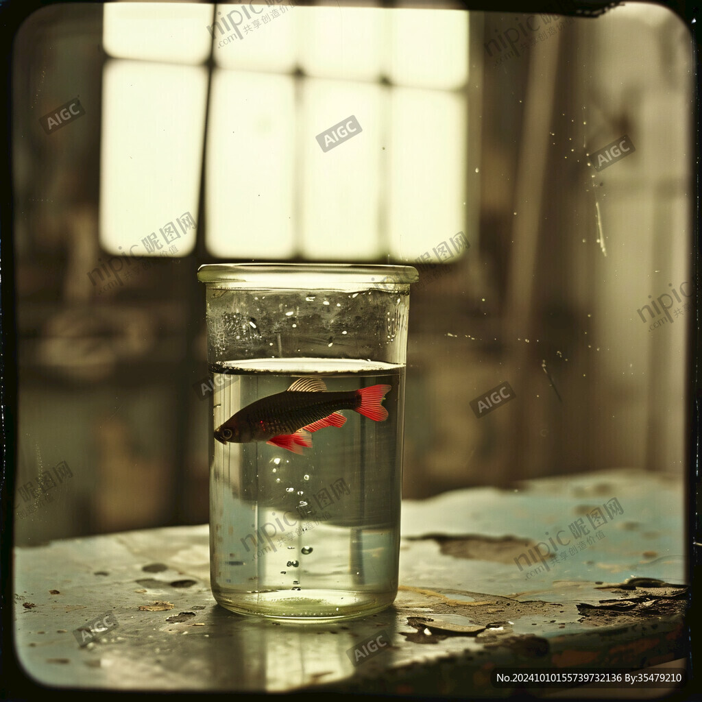 玻璃內的金魚