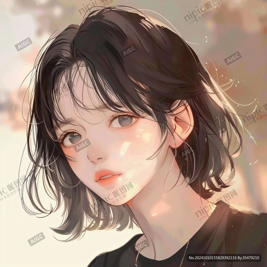少女頭像插畫
