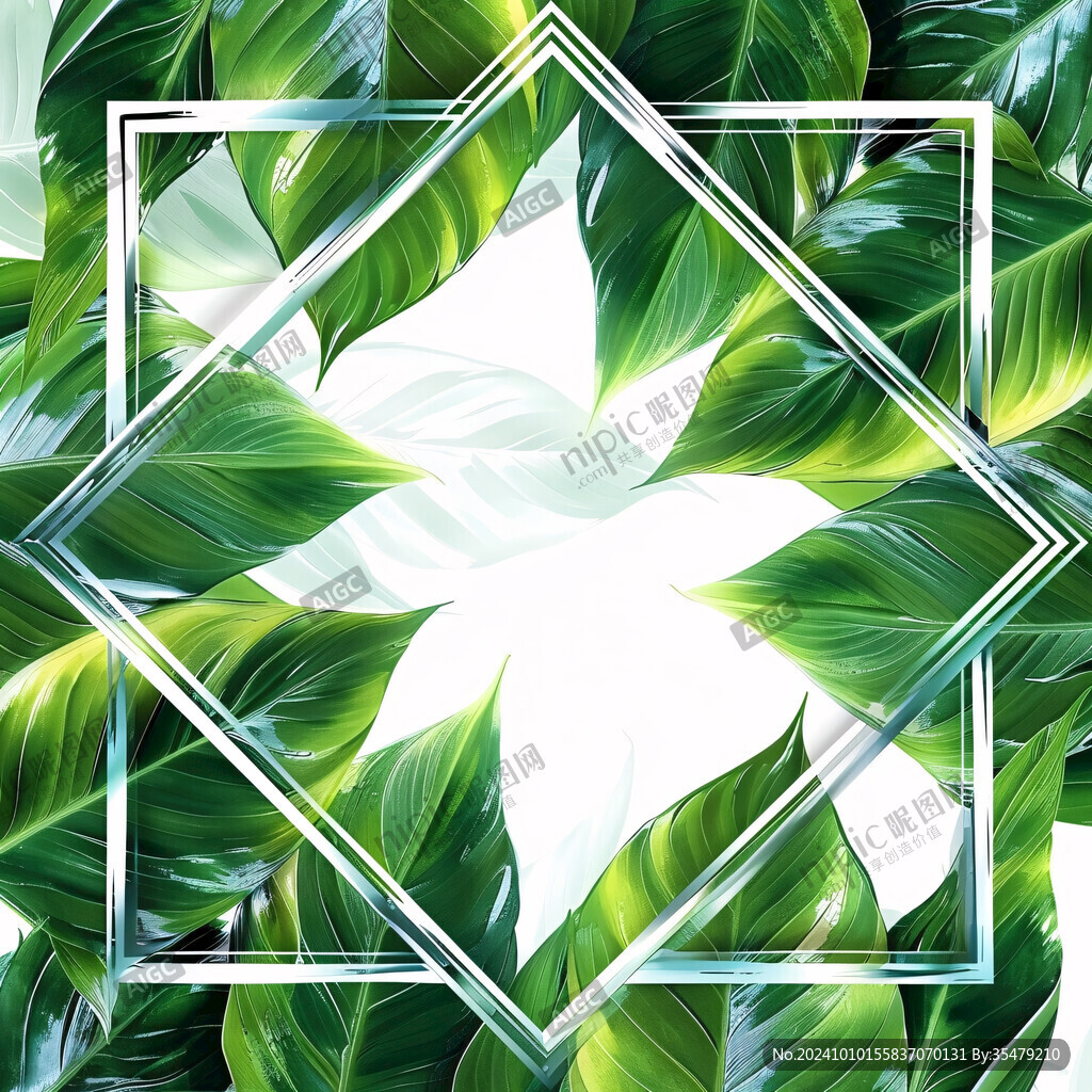 芭蕉葉背景設(shè)計