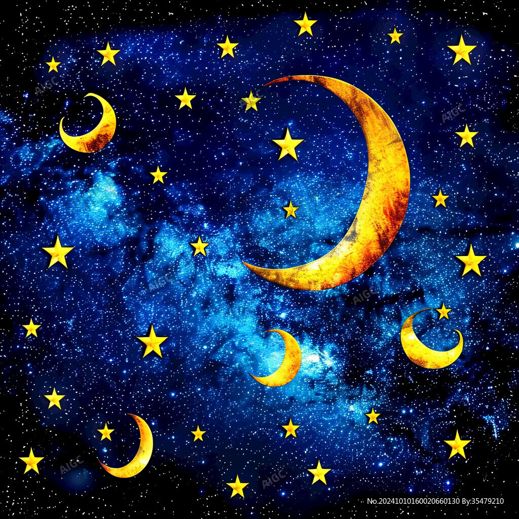 星星月亮背景