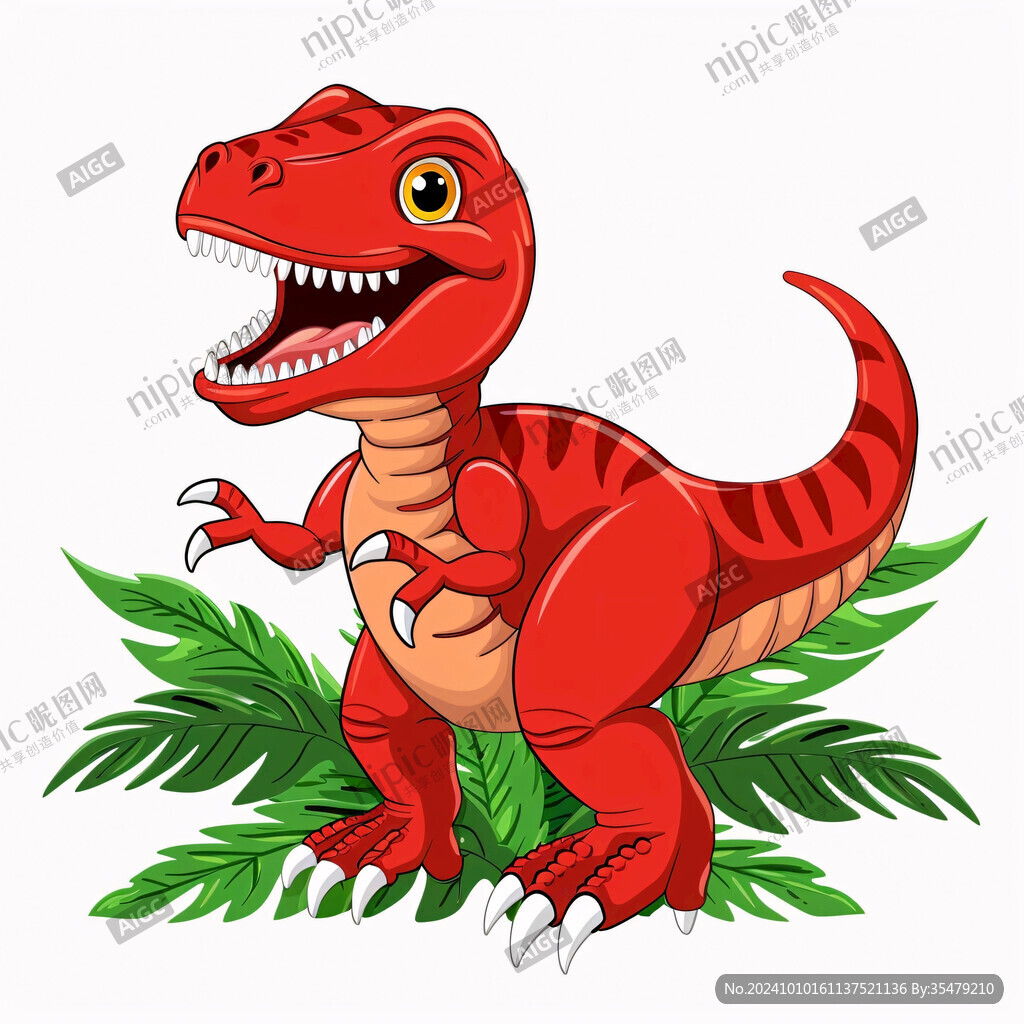 霸王龍卡通霸王龍插畫