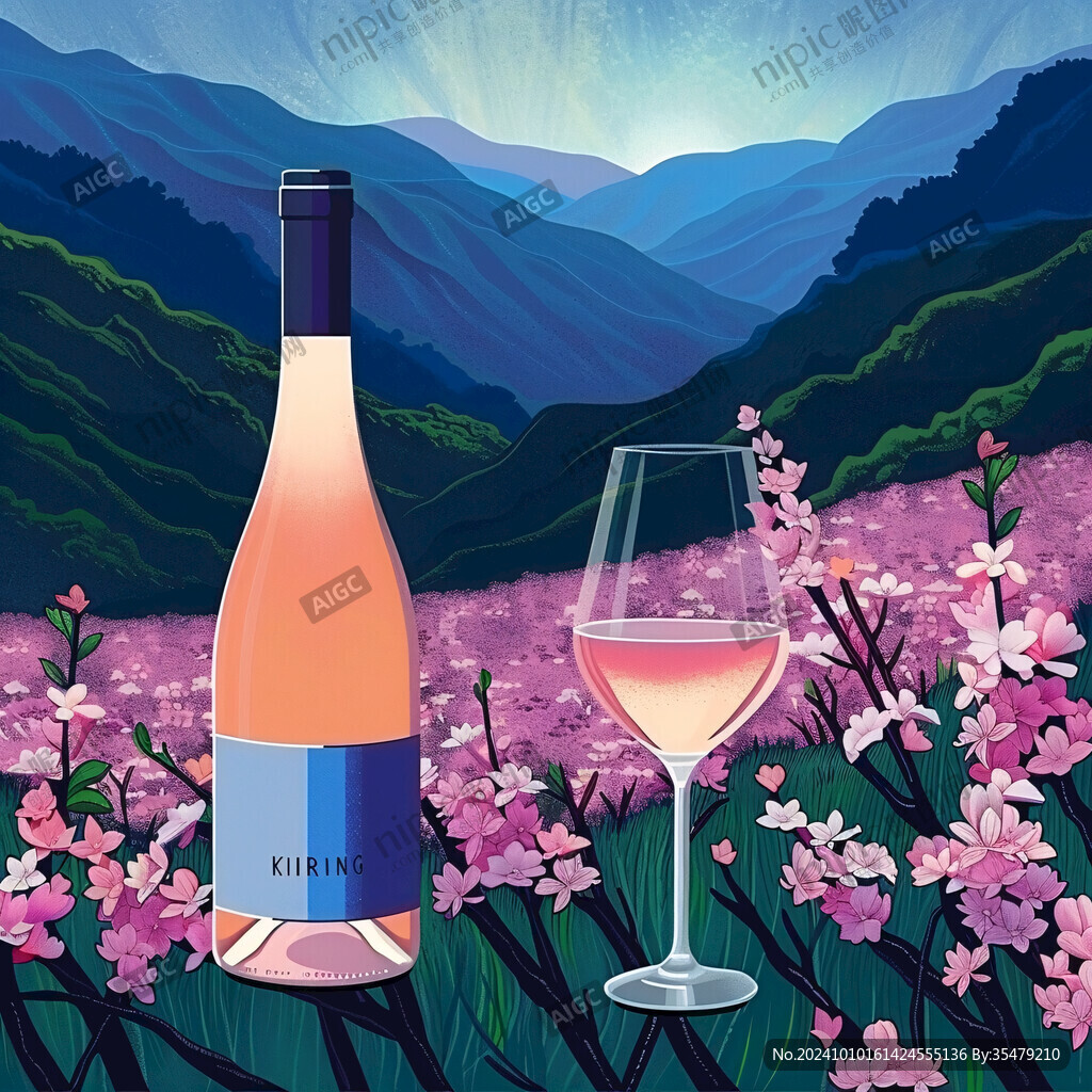 果酒插畫