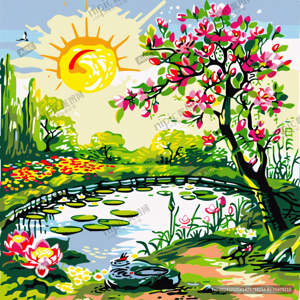石橋風景畫