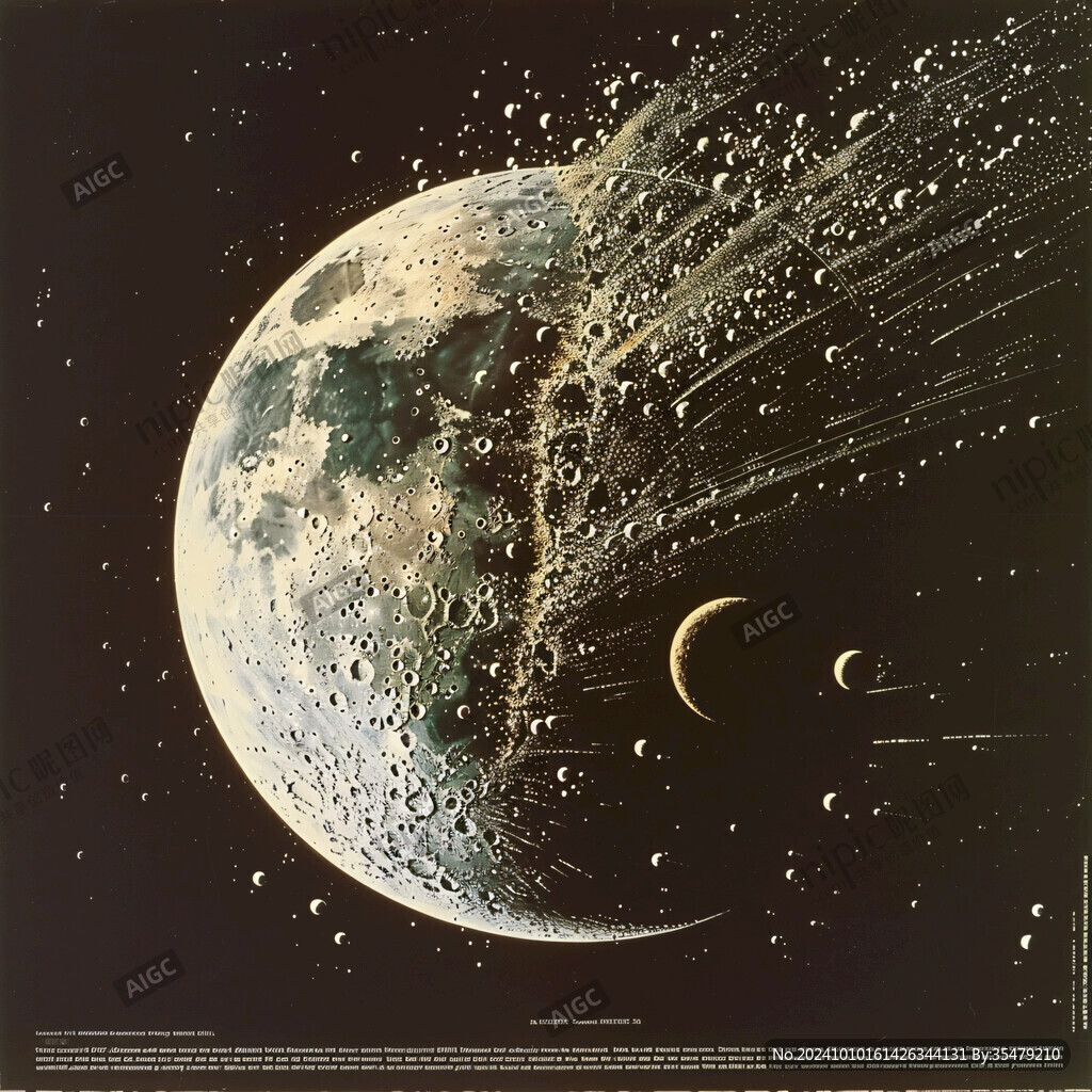 星球月球裝飾畫