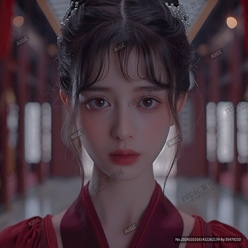 紅衣少女設(shè)計古風(fēng)