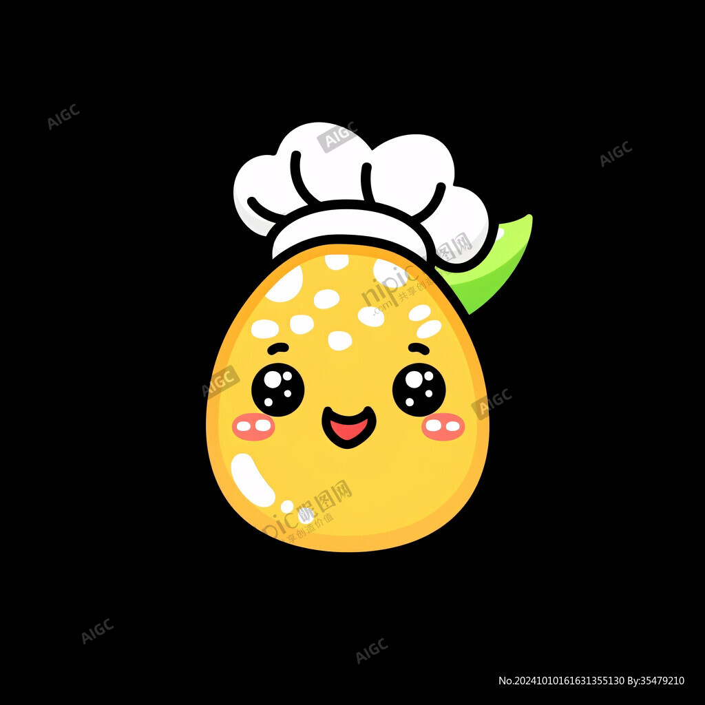 卡通可愛小芒果廚師