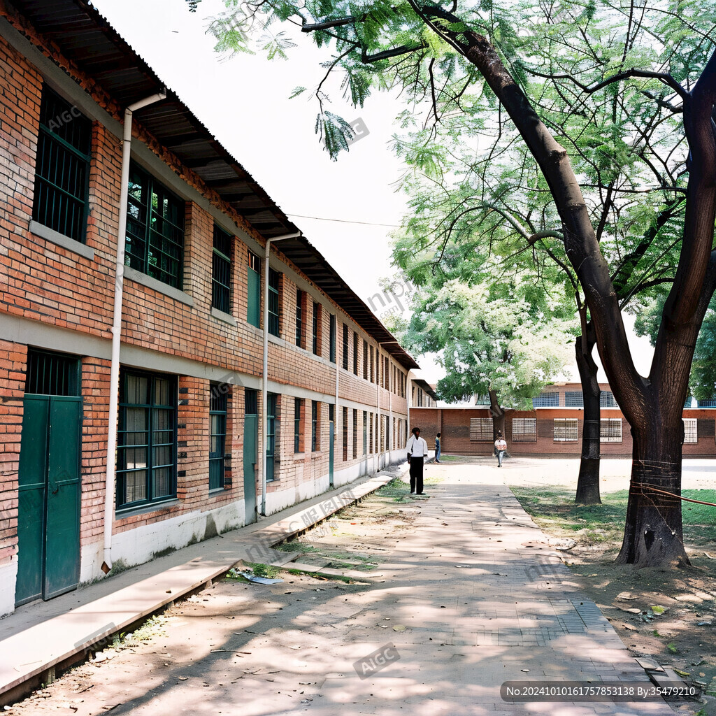 教學(xué)樓青磚老建筑