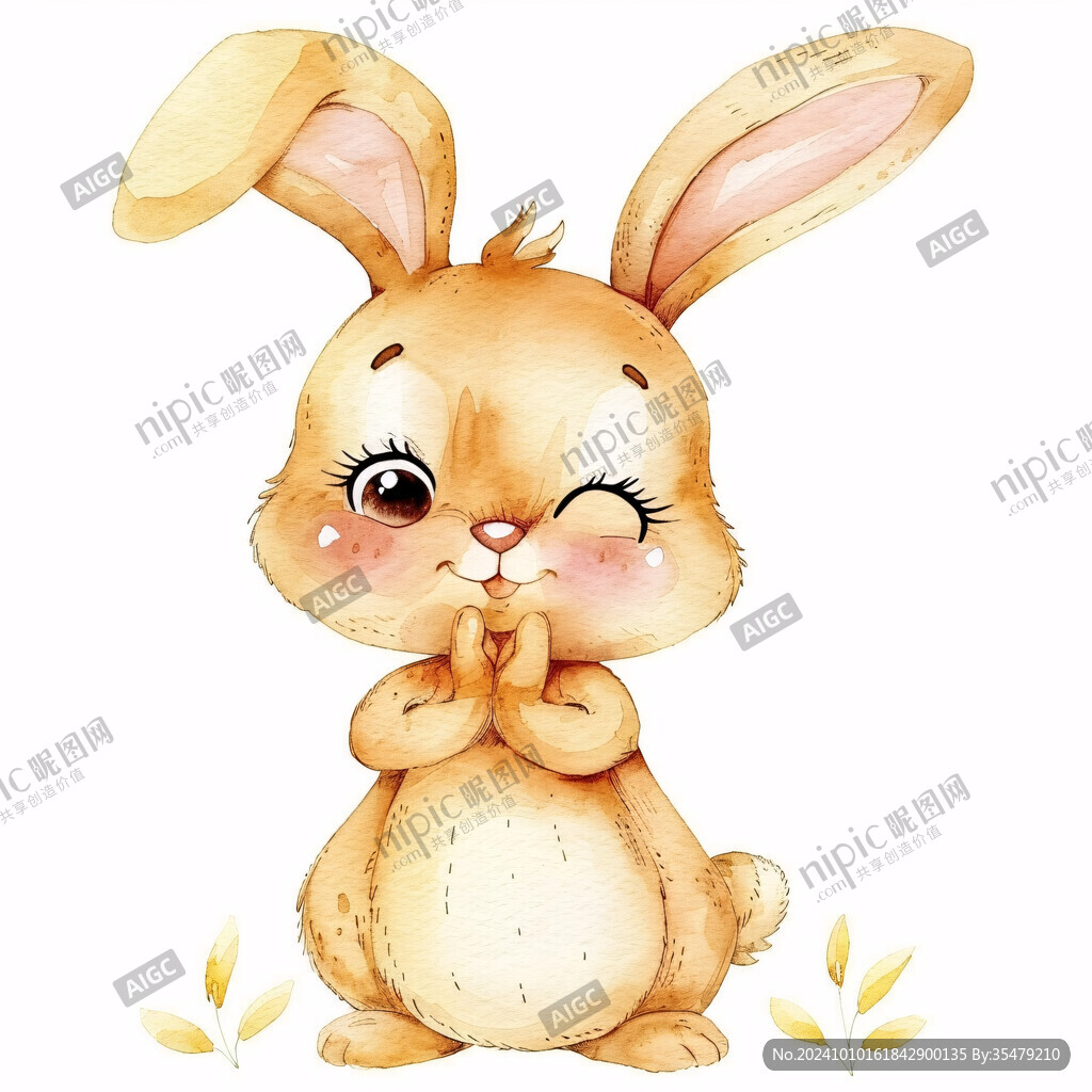 可愛小兔插畫