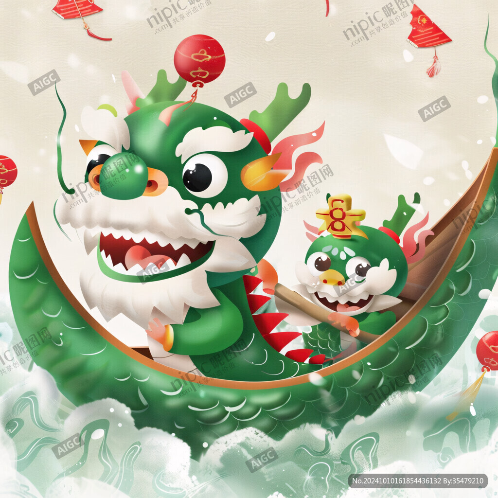 端午龍插畫