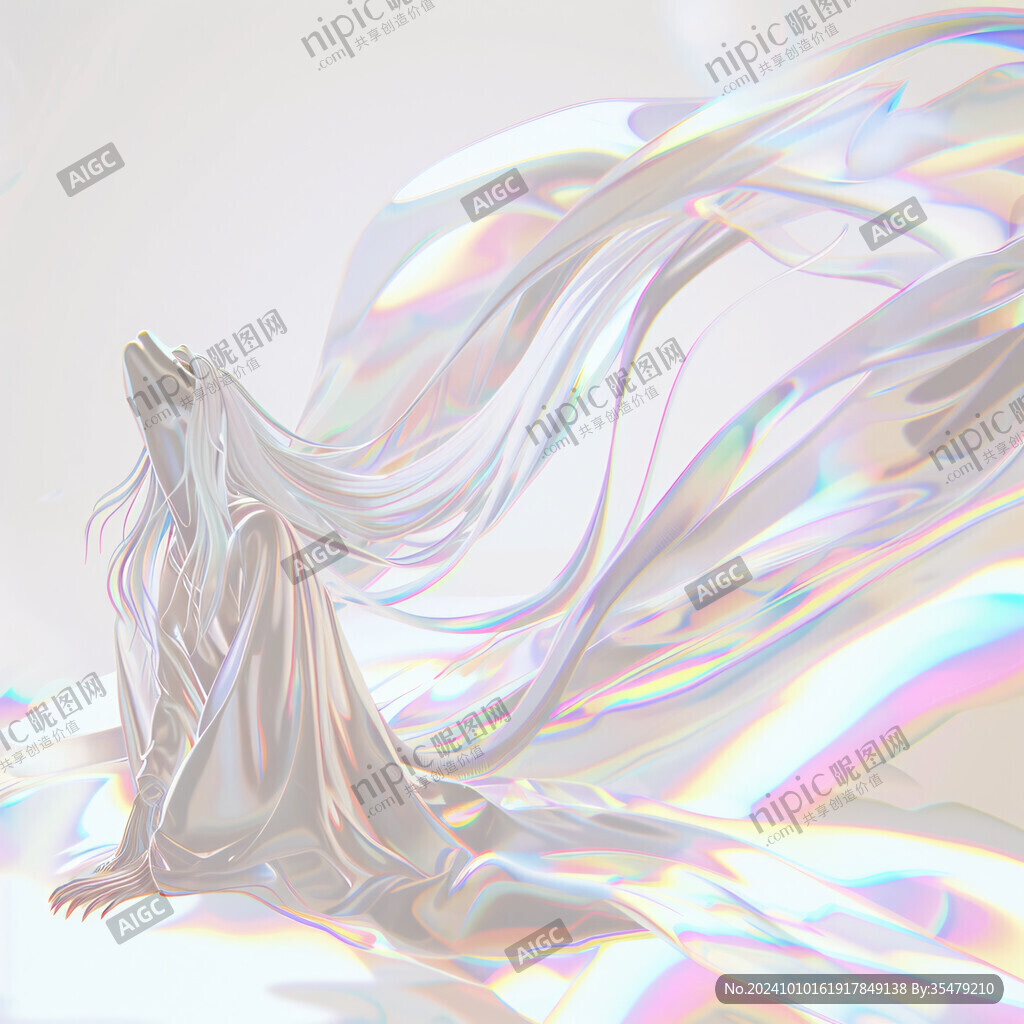 現代裝飾畫絲帶飄帶