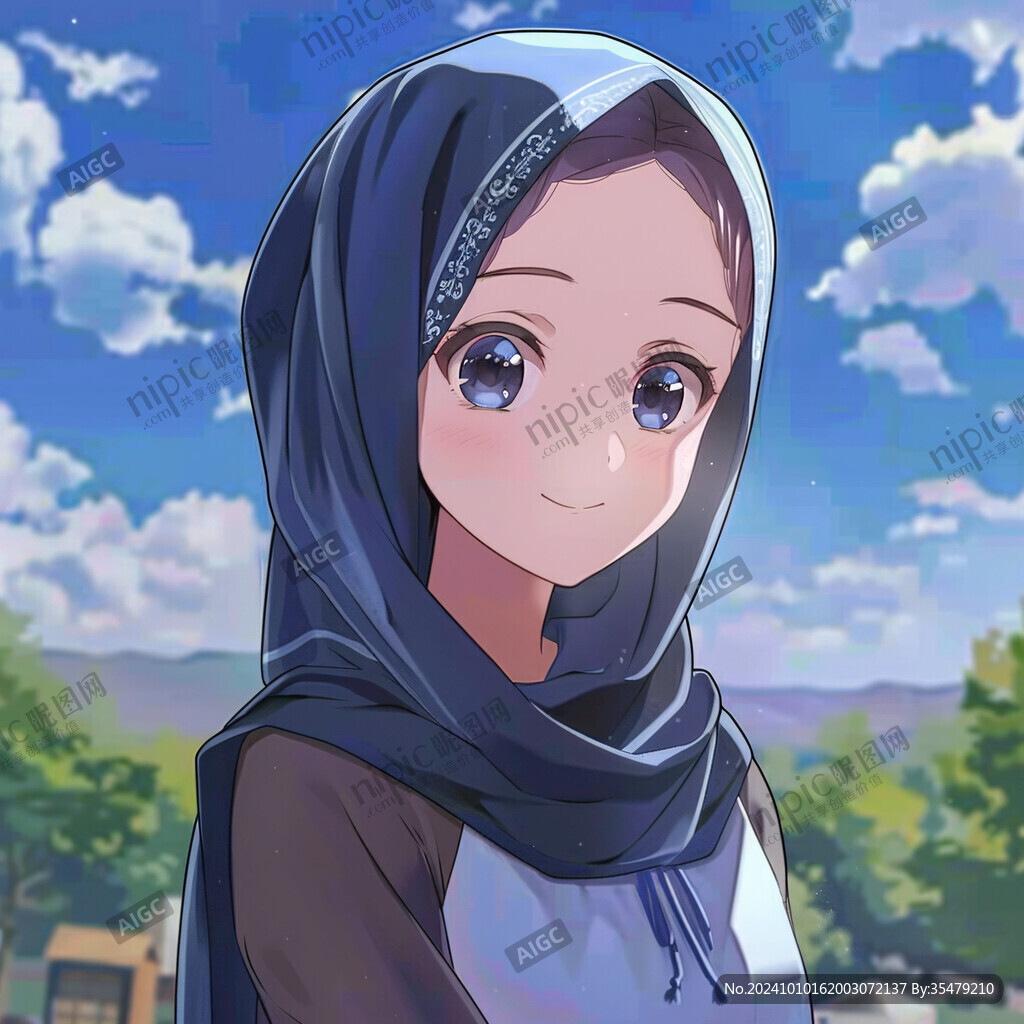 少女頭像插畫