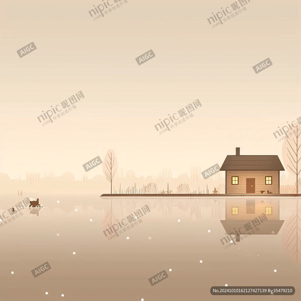 冬天雪景插畫