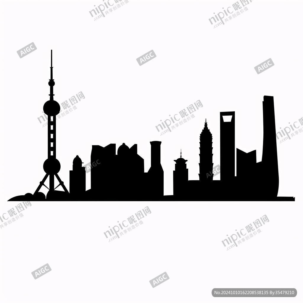 東方明珠輪廓線條
