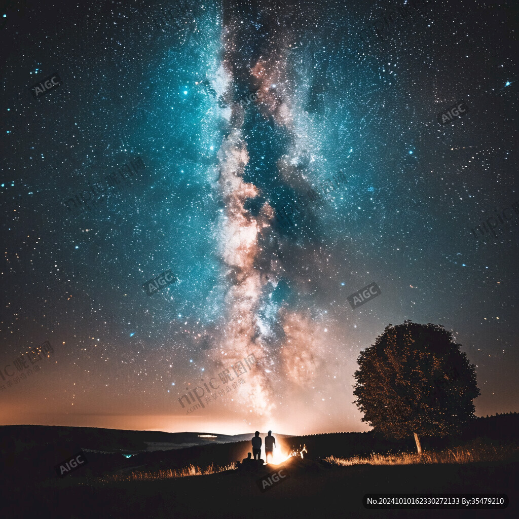 星空下的情侶