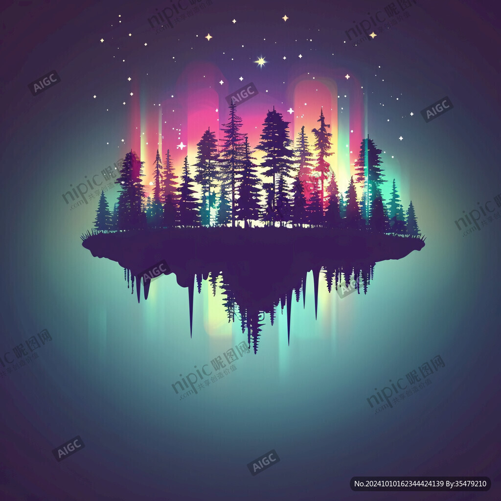 手繪水晶夜空效果