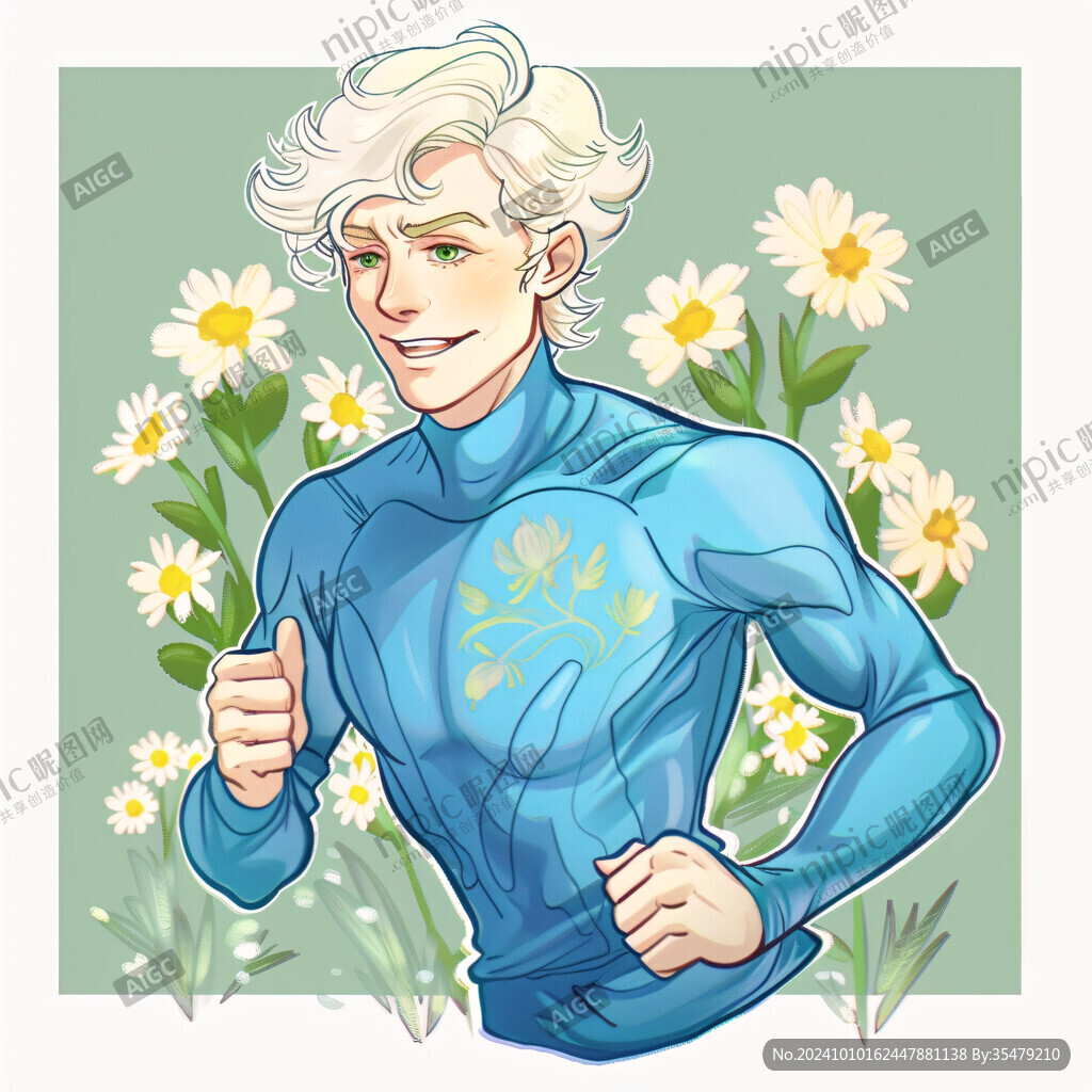 活力男孩插畫